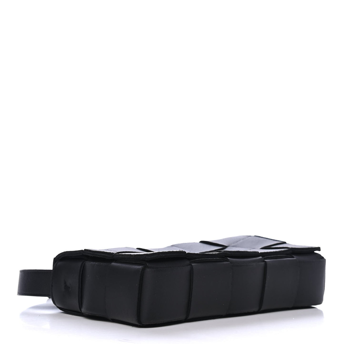 Lambskin Maxi Intrecciato Cassette Crossbody Bag Black