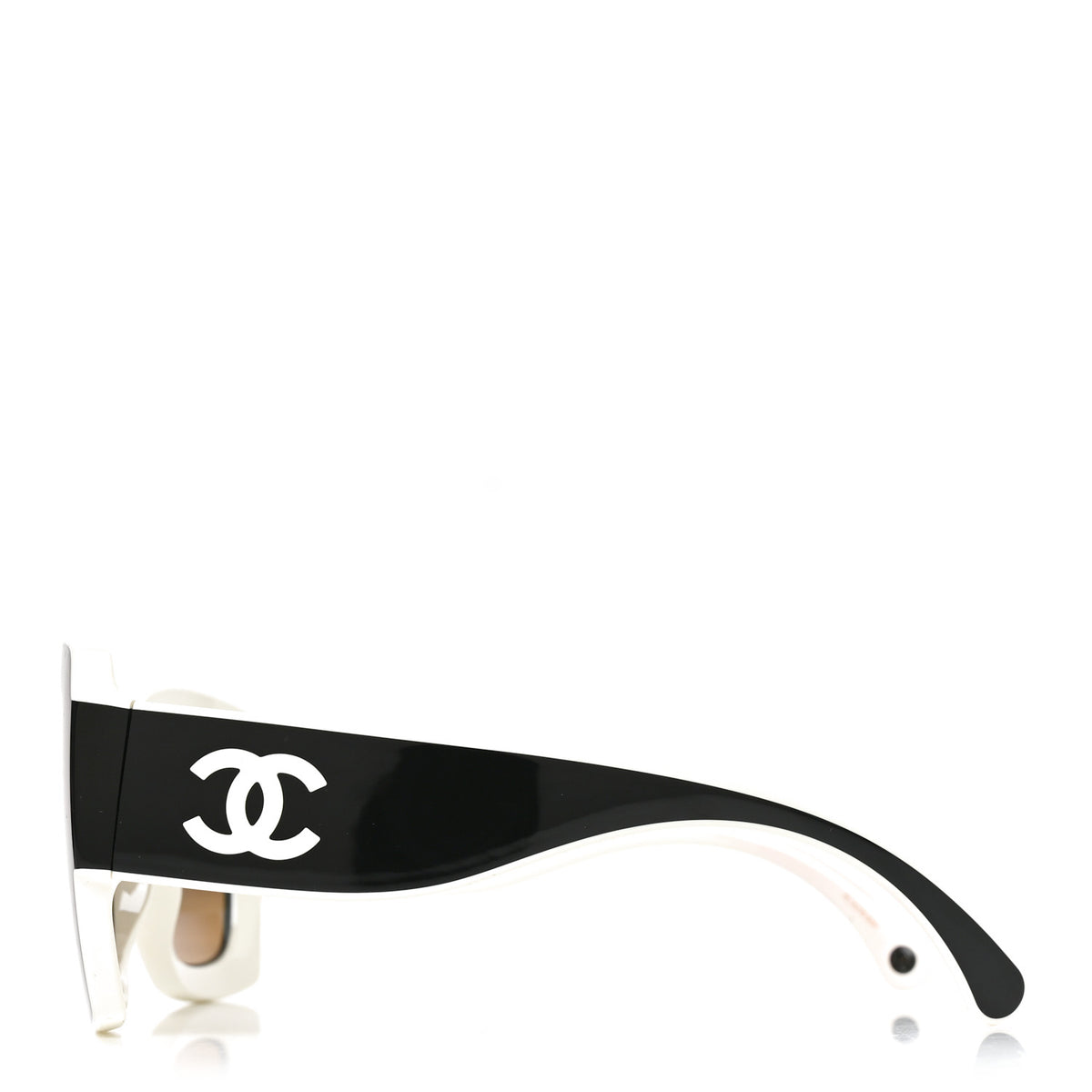 Chanel Acetate Square Sunglasses 6059 Black Beige 3 of 9