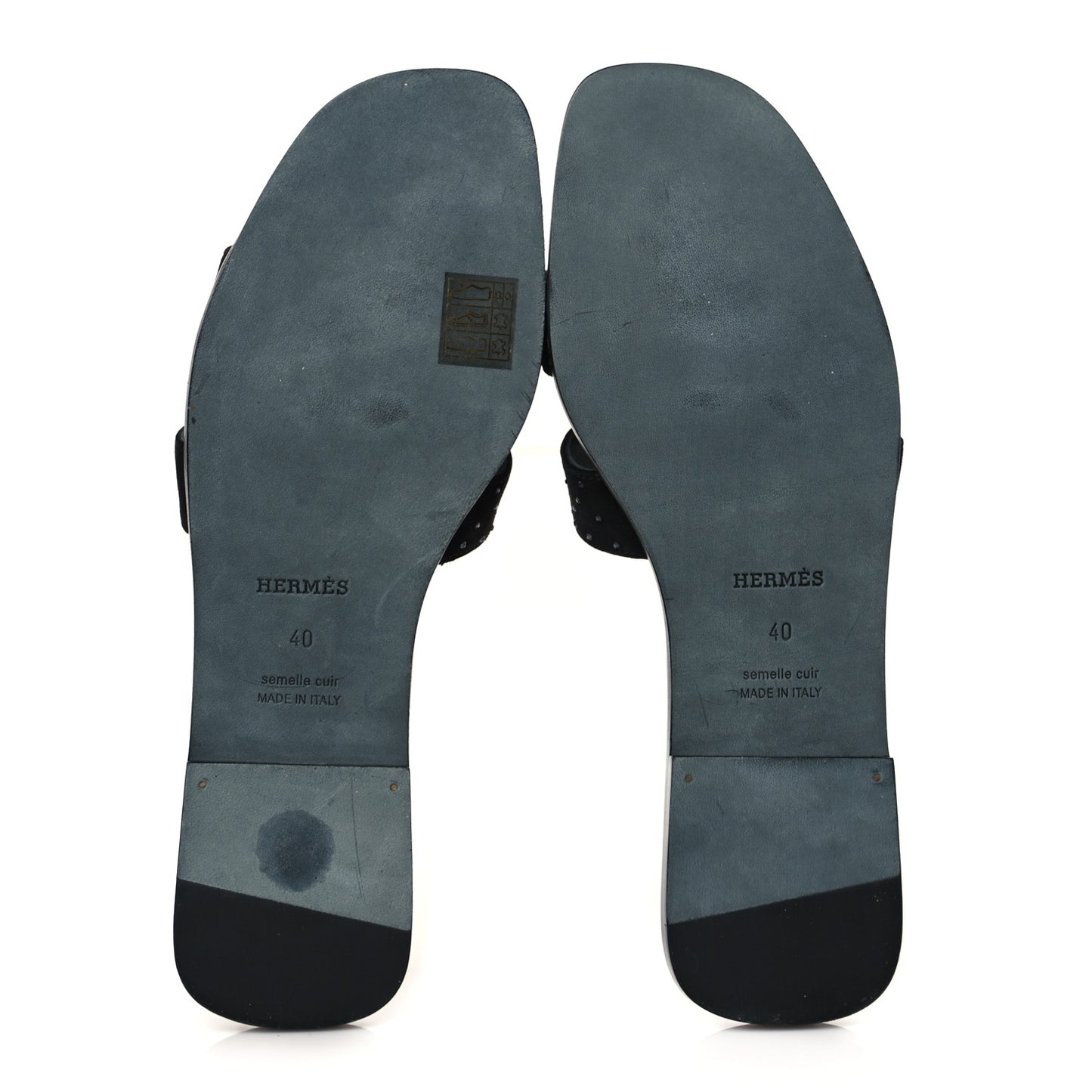 Goatskin Crystal Oran Sandals 40 Black