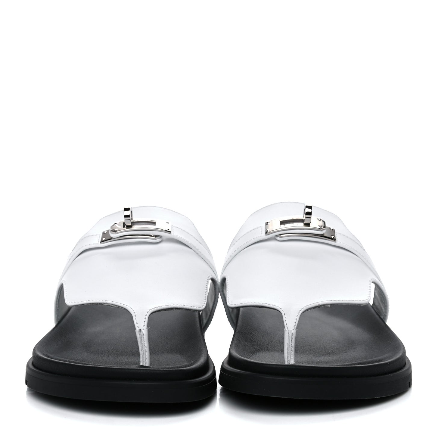 Calfskin Womens Empire Sandals 38.5 White
