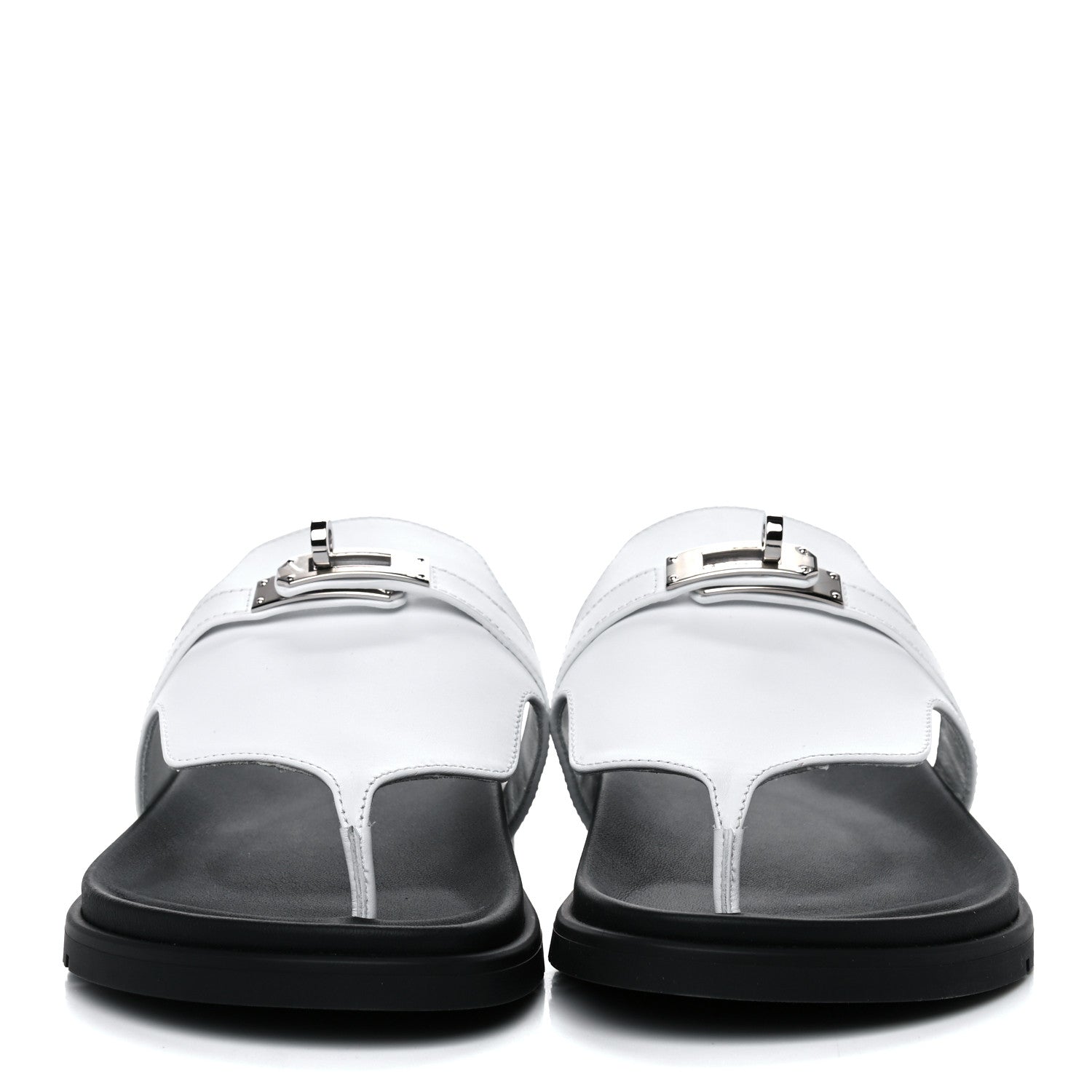 Hermes Calfskin Womens Empire Sandals 38.5 White 2 of 9