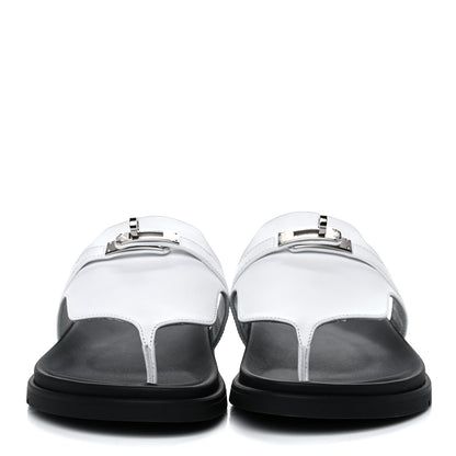 Hermes Calfskin Womens Empire Sandals 38.5 White 2 of 9