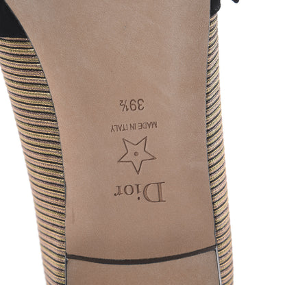 Christian Dior Laminated Grosgrain Miss J'Adior Ballerina Flats 39.5 Bronze 7 of 7