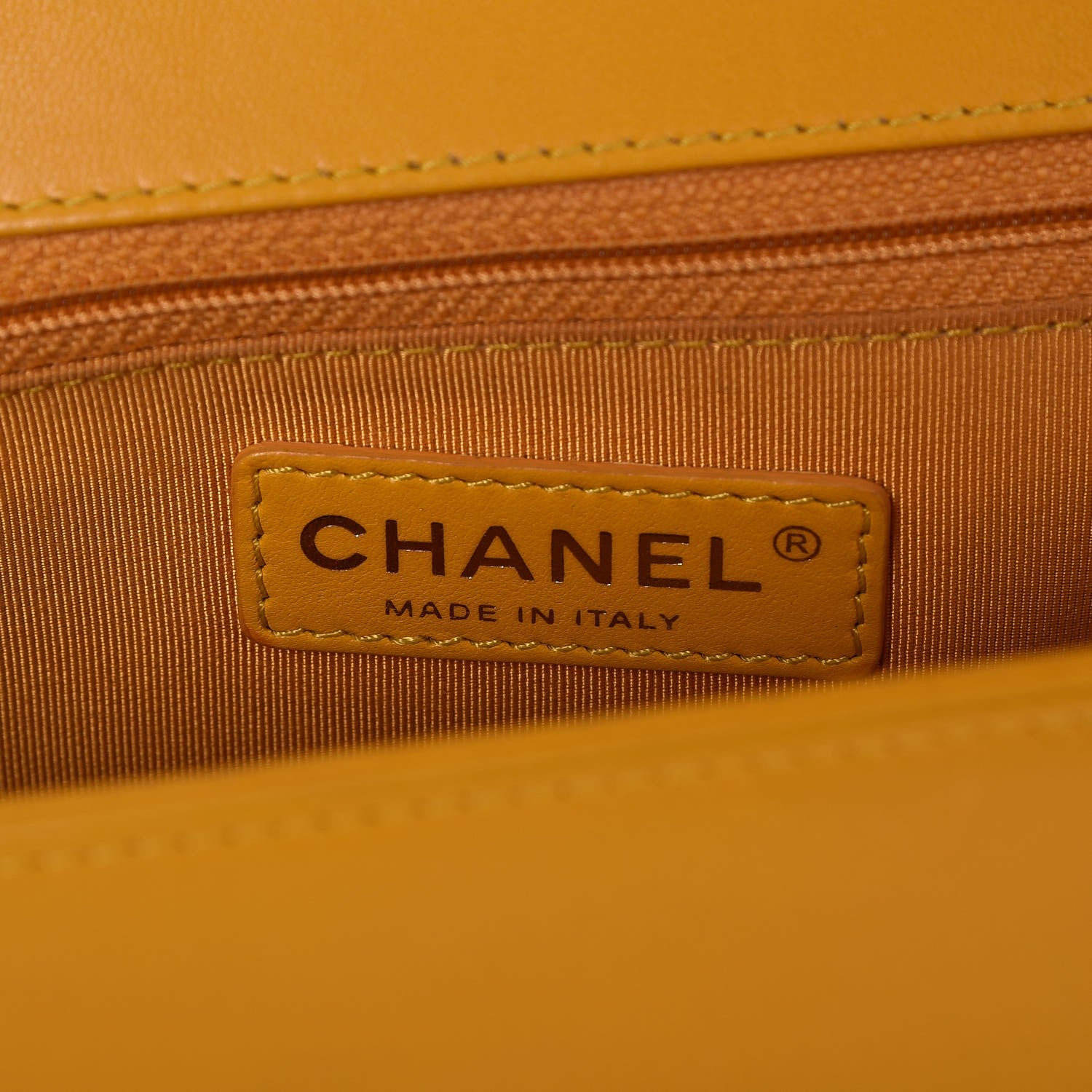 Chanel Lambskin Quilted New Medium Boy Flap Yellow 8 of 8