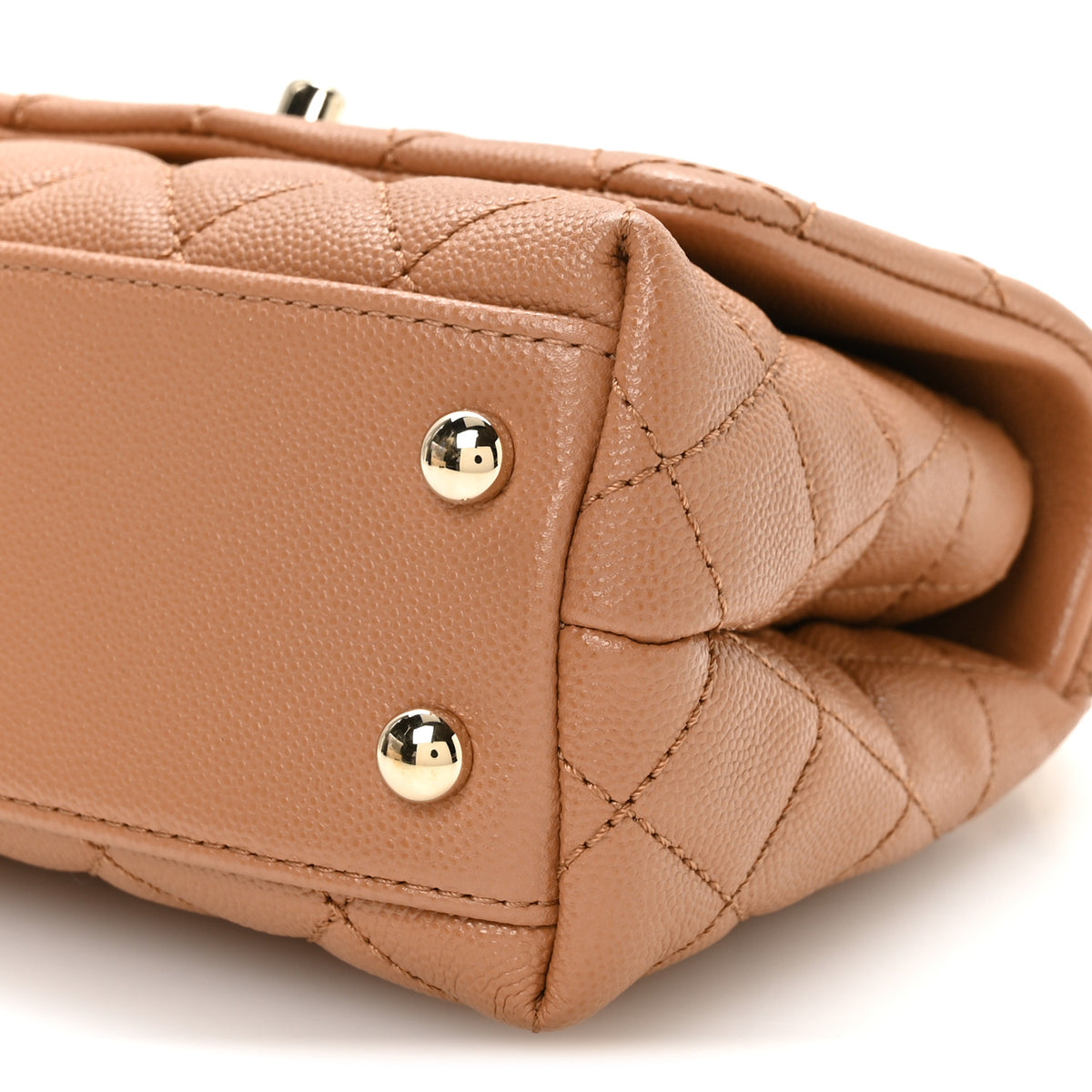 Chanel Caviar Lizard Embossed Quilted Extra Mini Coco Handle Flap Brown 10 of 11
