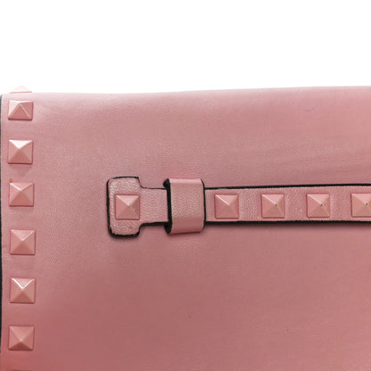 Valentino Garavani Nappa Monochrome Rockstud Wristlet Clutch Pop Gardenia 14 of 17