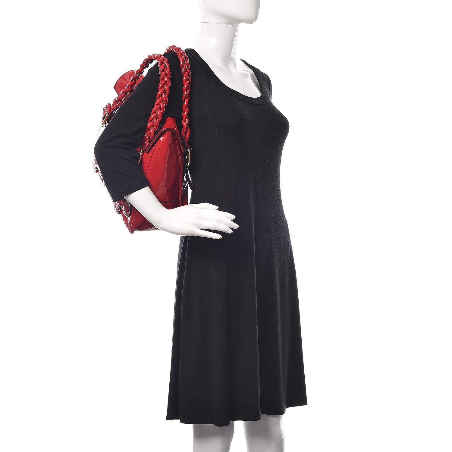 Valentino Garavani Patent Large Histoire Red 2 of 13