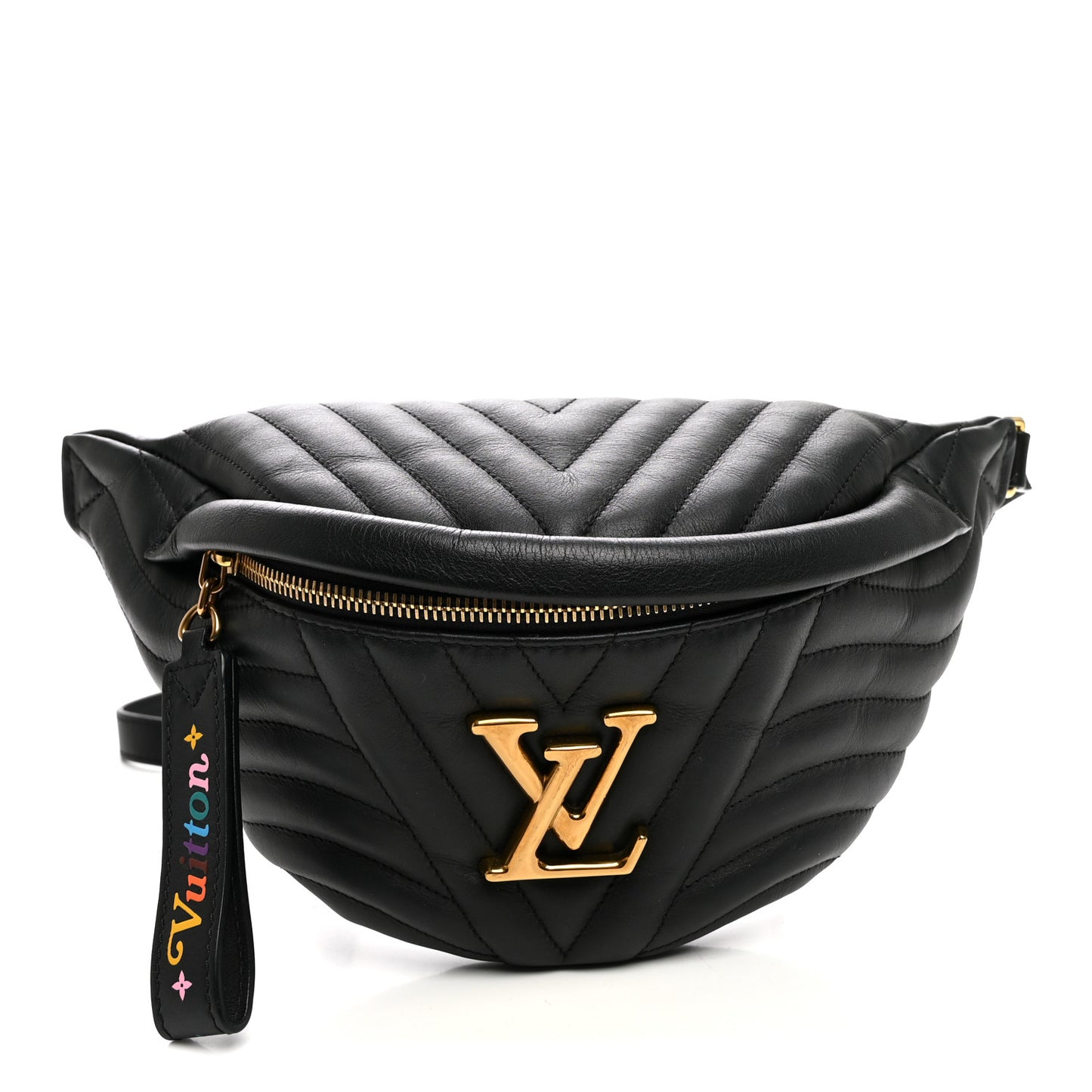 Calfskin Quilted New Wave Bumbag Black