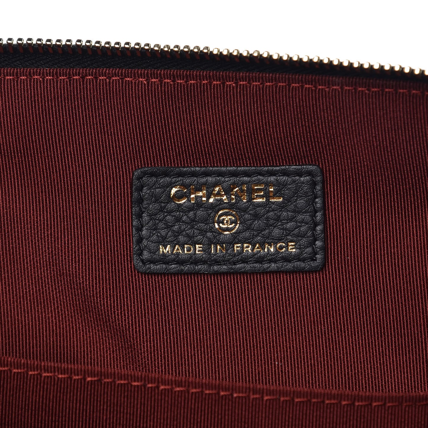 Grained Calfskin Quilted Large Archi Chic Cosmetic Case Black