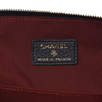 Chanel Grained Calfskin Quilted Large Archi Chic Cosmetic Case Black 6 of 10
