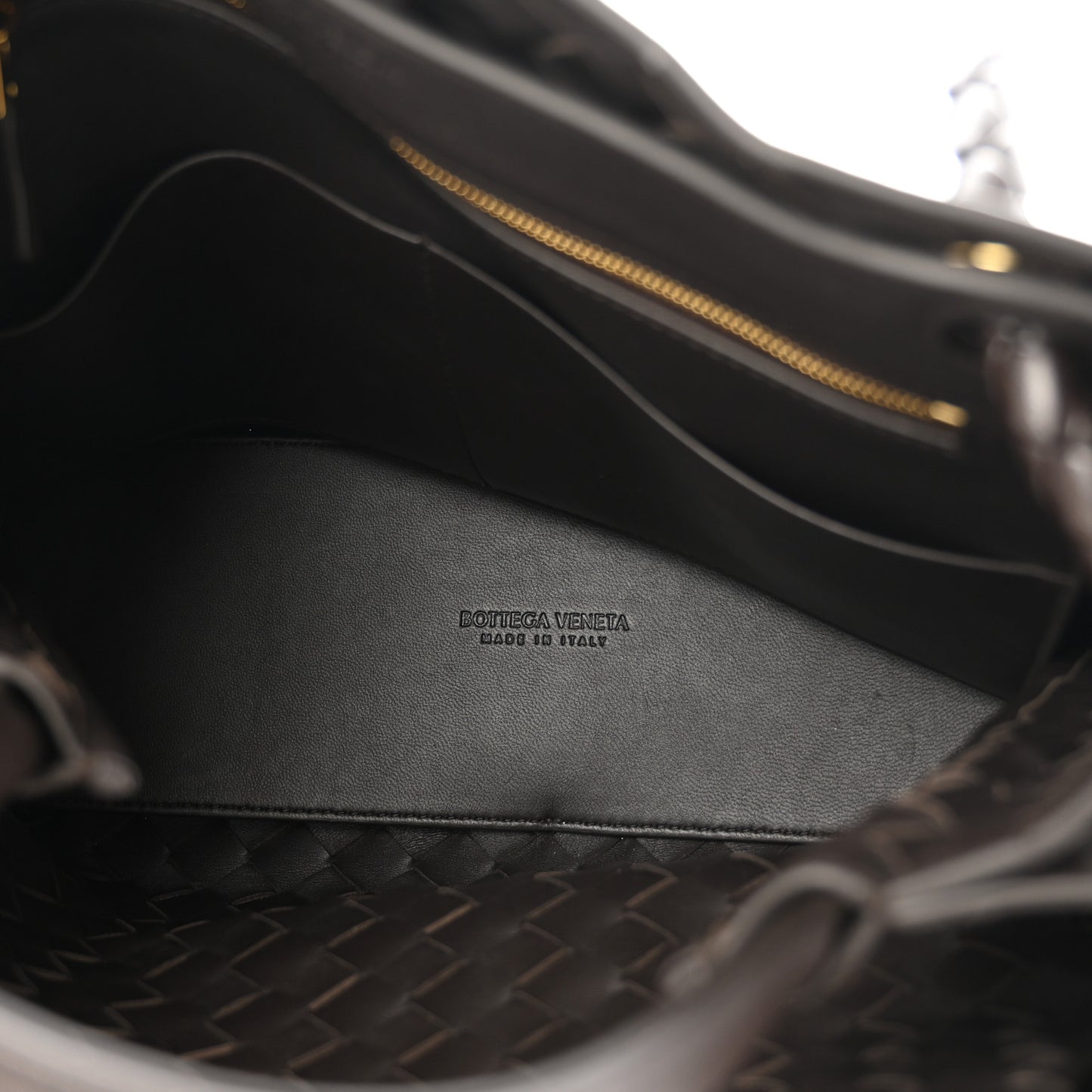 Nappa Intrecciato Medium Andiamo Shoulder Bag Fondant