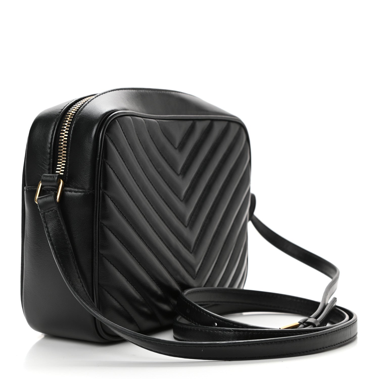 Saint Laurent Calfskin Matelasse Monogram Lou Camera Bag Black 3 of 10