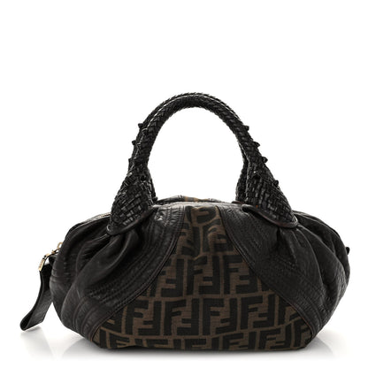 Fendi Zucca Nappa Nuvolata Vitello Tortuga Spy Bowler Tobacco Moro 1 of 10