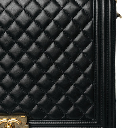 Chanel Lambskin Quilted Large Boy Flap Black 17 of 19
