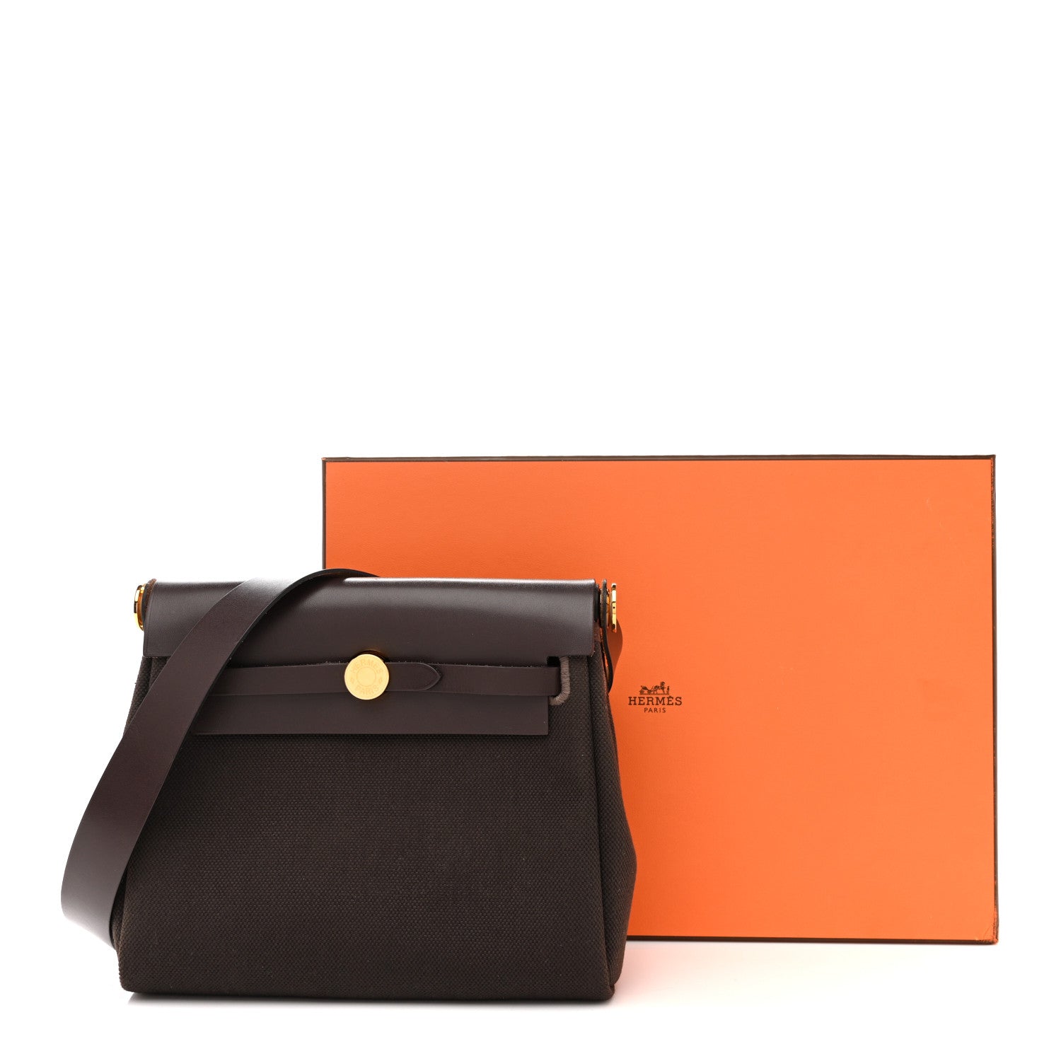 Hermes Military Toile Vache Hunter Herbag Zip Retourne 20 Ebene 11 of 11