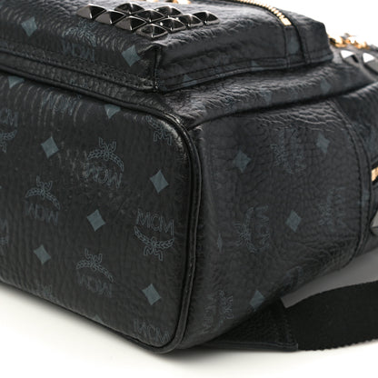 MCM Visetos Studded Small Stark M Backpack Black 10 of 10