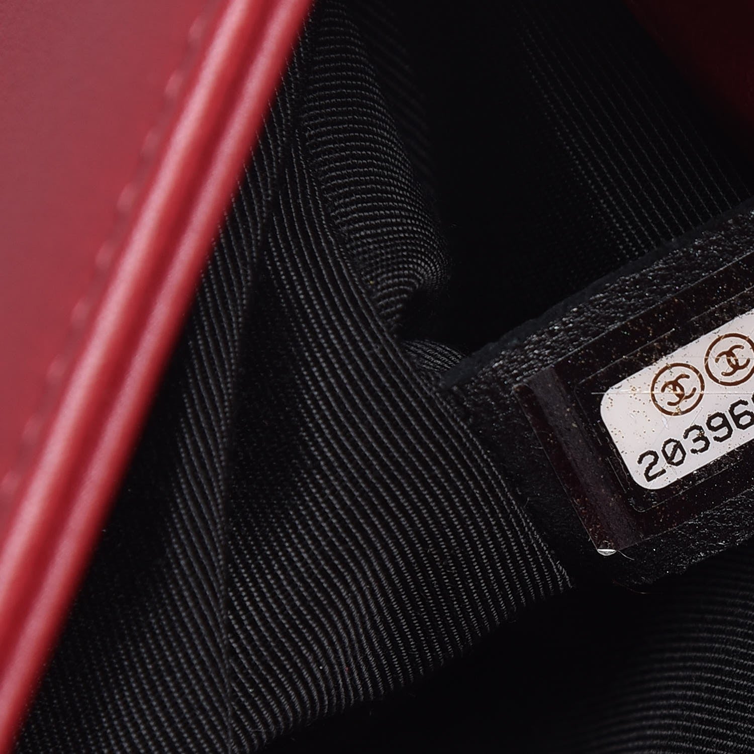 Chanel Calfskin Chevron Quilted Medium Chain Boy Flap Red 7 of 7