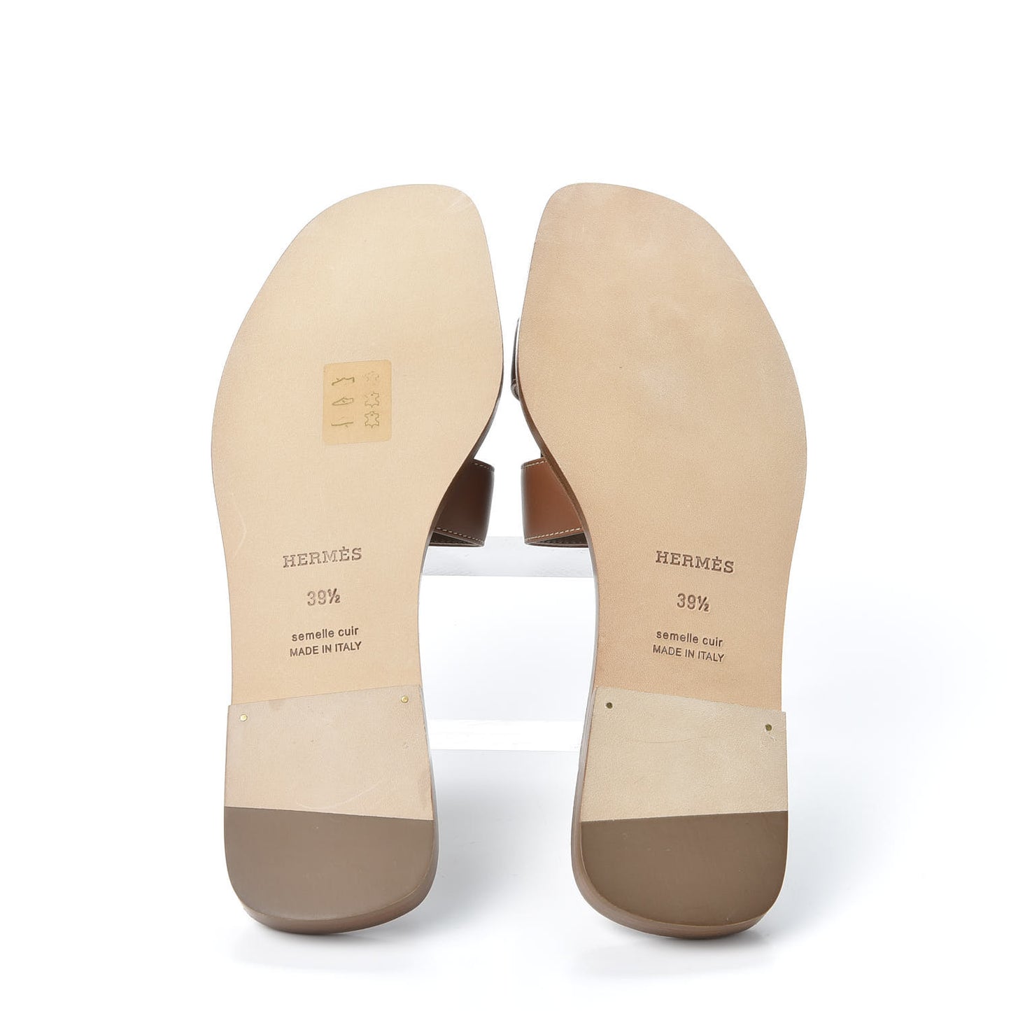 Box Calfskin Oran Sandals 39.5 Gold