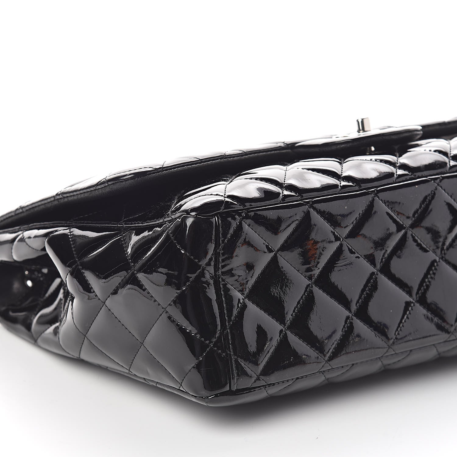 Chanel Patent Quilted Maxi Single Flap Black 9 of 10