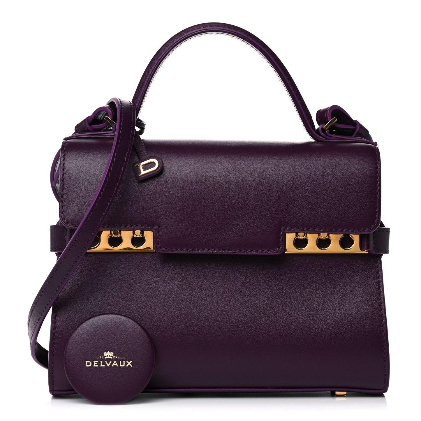Smooth Calfskin Mini Tempete Satchel Prune