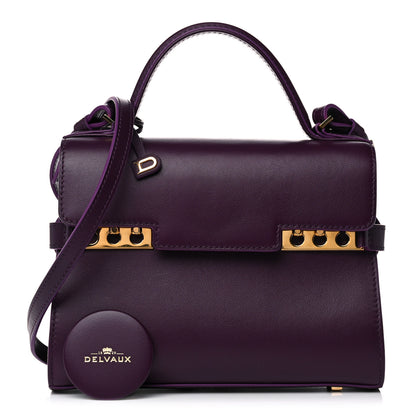 Delvaux Smooth Calfskin Mini Tempete Satchel Prune 1 of 11