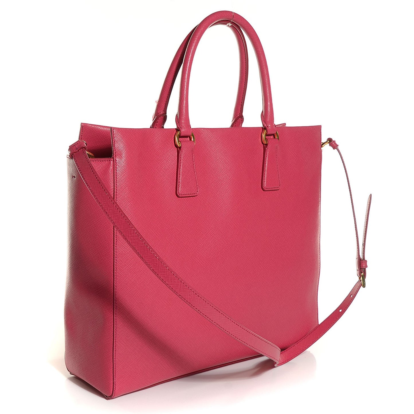 Saffiano Lux Double Handle Shopping Tote Peonia