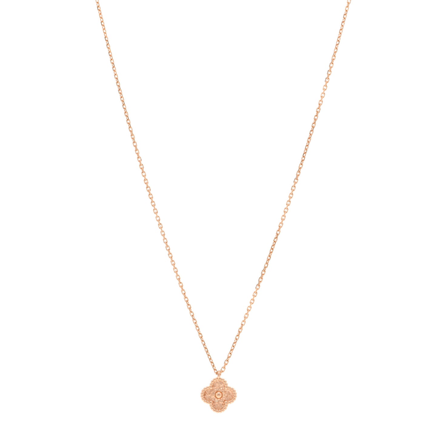 18K Rose Gold Sweet Alhambra Pendant Necklace