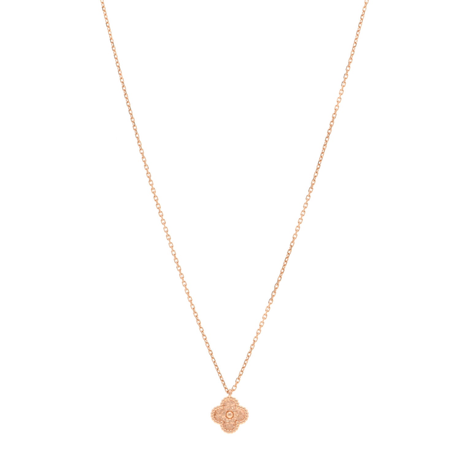 Van Cleef & Arpels 18K Rose Gold Sweet Alhambra Pendant Necklace 1 of 6