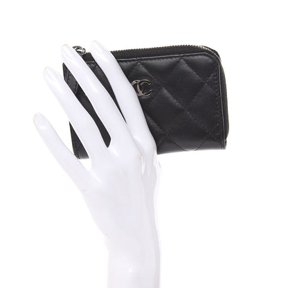 Chanel Lambskin Quilted Key Holder Case Black 2 of 12