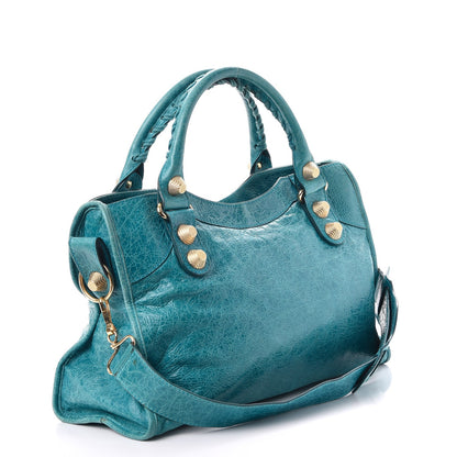 Balenciaga Agneau Giant 21 Gold Hardware City Bleu Paon 3 of 7
