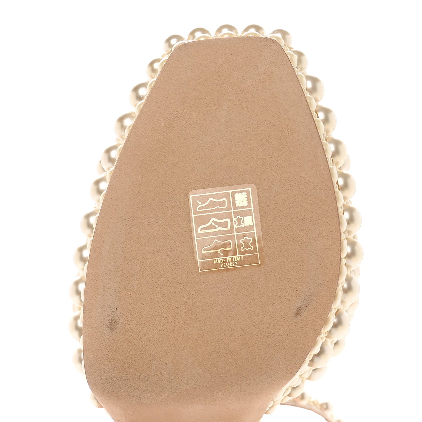 Pearl Satin Sacaria 120 Sandals 40 White