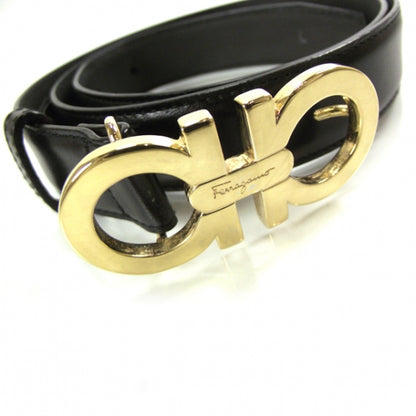 FASHIONPHILE SALVATOREFERRAGAMOLeatherDoubleGanciniBeltBlack 4 of 5