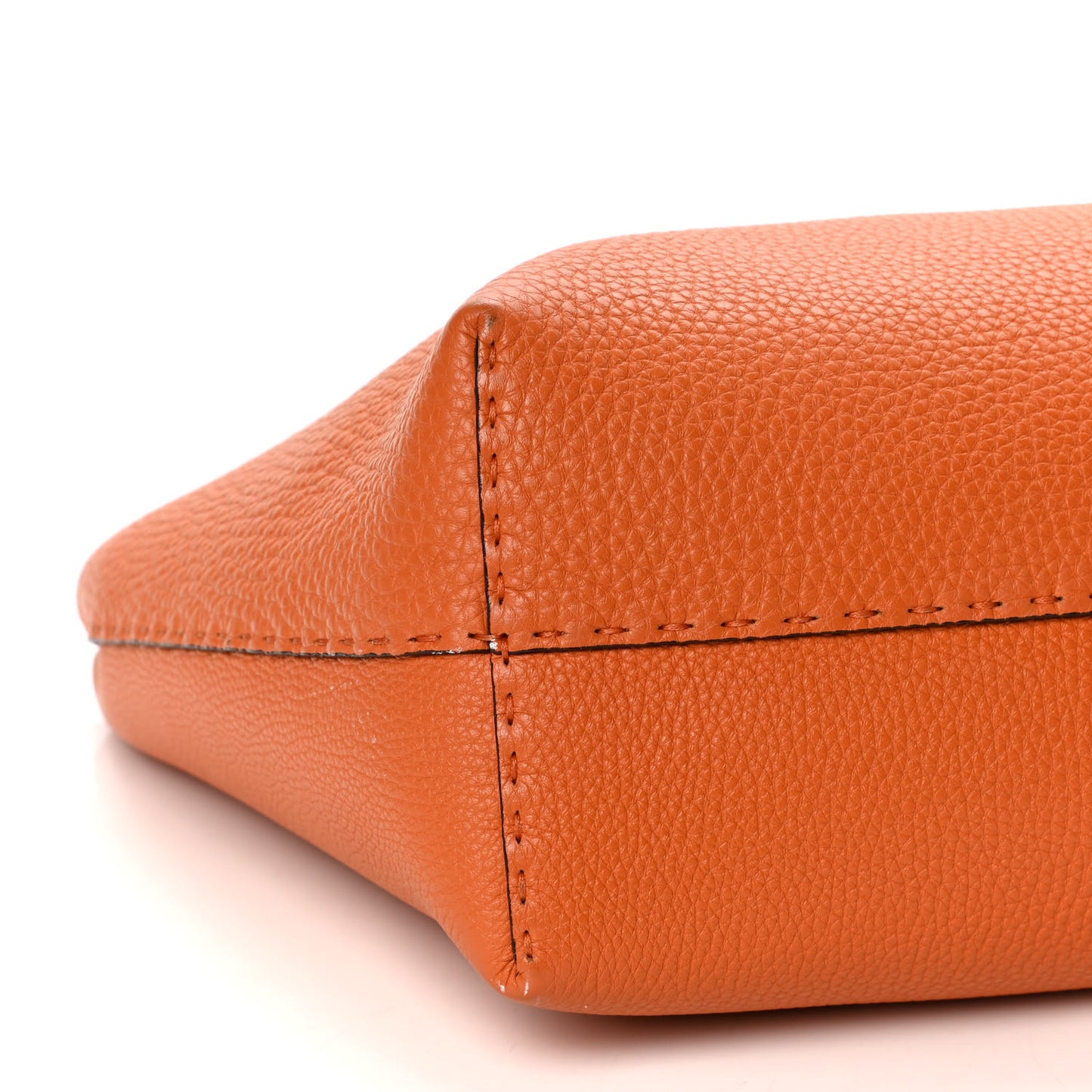 Cuoio Romano Selleria Bi-Color Carla Shopping Tote Orange Stone
