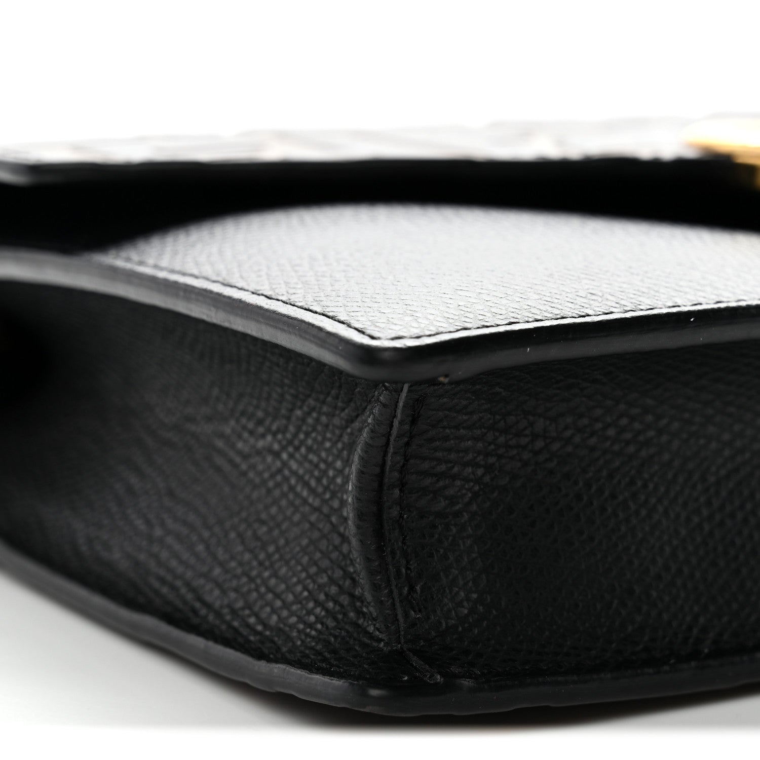 Fendi Vitello Cruise F is Fendi Bi-Color FF 1974 Embossed Medium Envelope Wallet On Chain Black Maya 8 of 12
