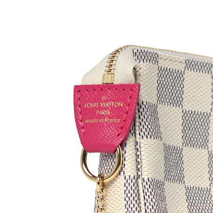 Louis Vuitton Damier Azur 2021 Christmas Animation Hollywood Mini Pochette Accessories Fuchsia 6 of 10