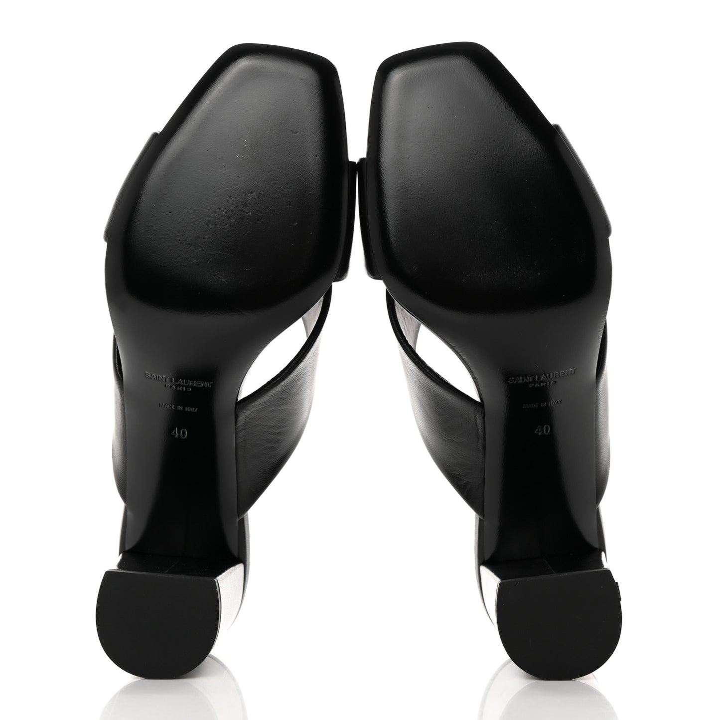 Calfskin LouLou 70 Mules 40 Black