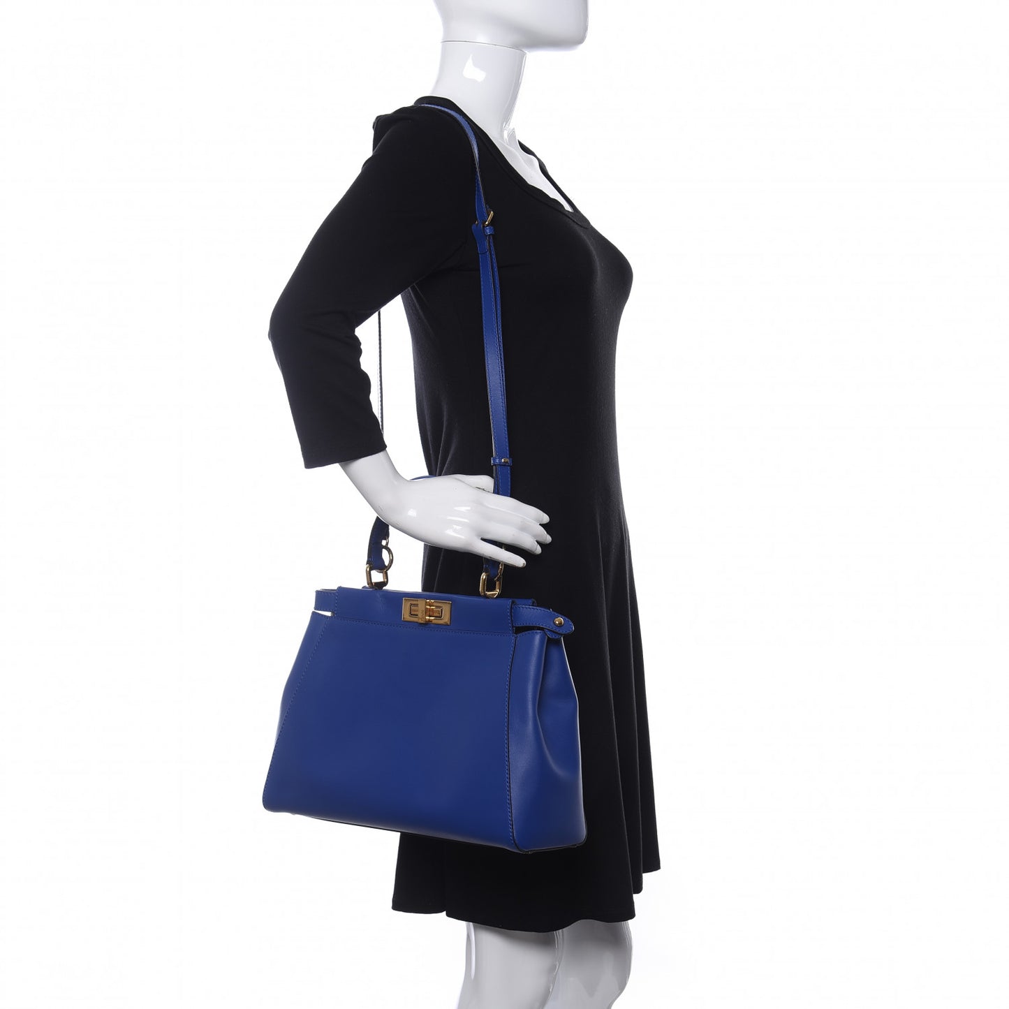 Vitello Morgan Fabric Jacquard Pequin Medium Peekaboo Iconic Satchel Blue Neon Tobacco