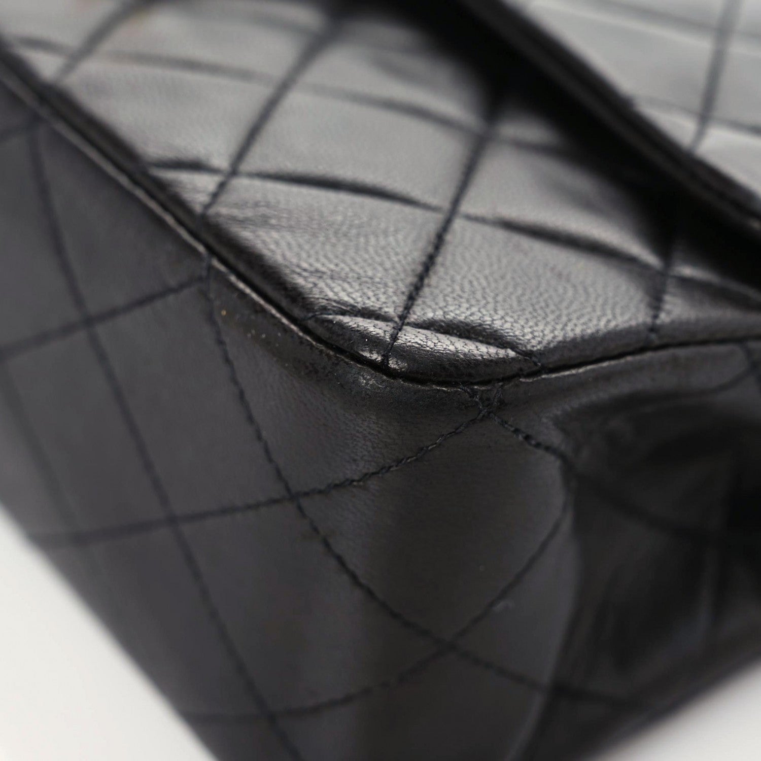 Chanel Lambskin Quilted Medium Double Flap Black 7 of 21