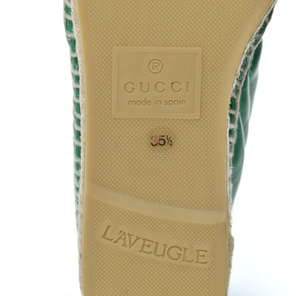Gucci Nappa Matelasse GG Marmont Espadrilles 35.5 New Shamarock 7 of 12