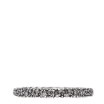 David Yurman Sterling Silver Diamond 3mm Midnight Melange Band Ring 54 6.75 2 of 4