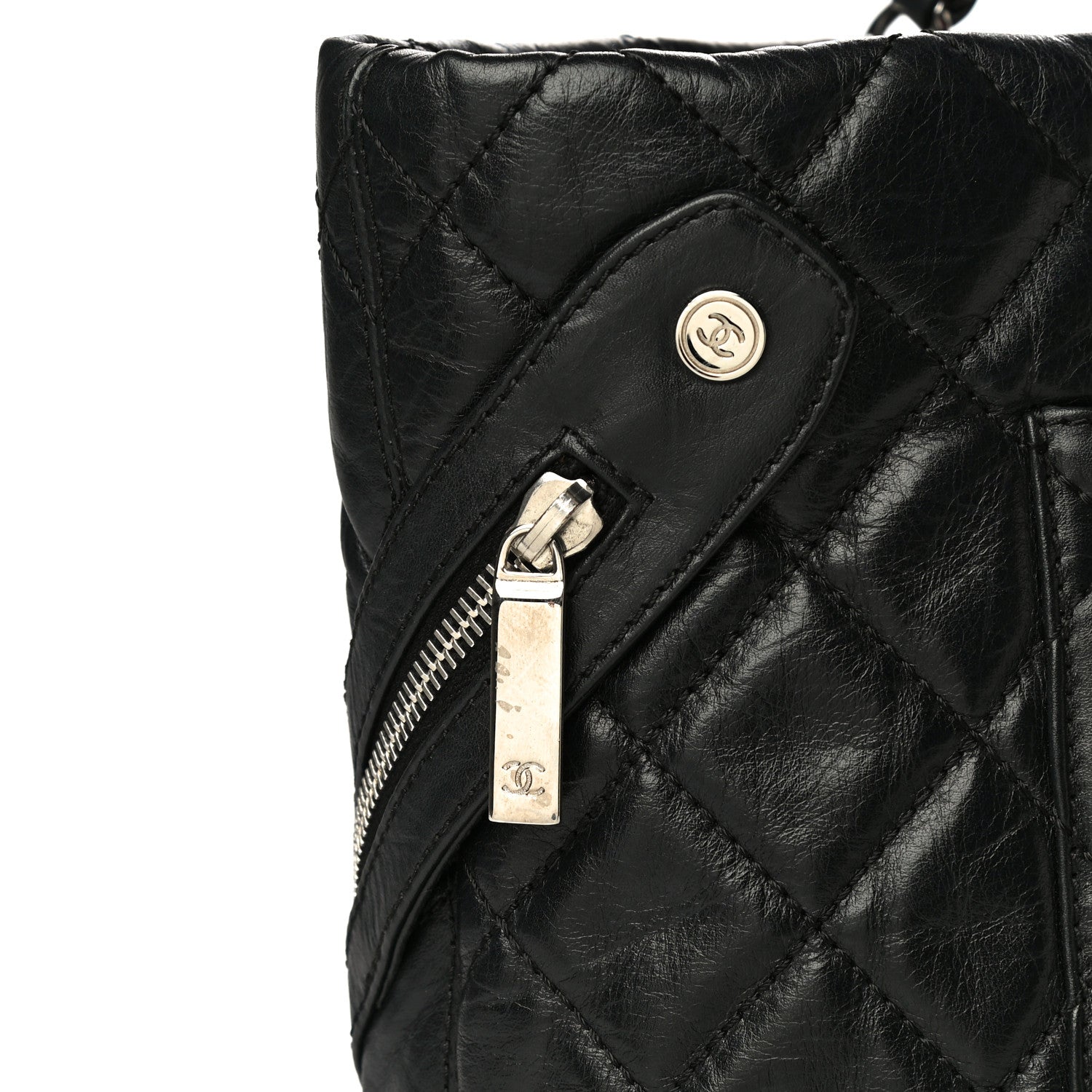 Chanel Aged Calfskin Quilted Large Cotton Club Tote Black 11 of 14