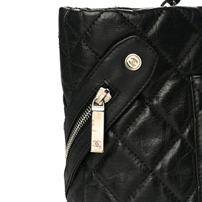 Chanel Aged Calfskin Quilted Large Cotton Club Tote Black 11 of 14