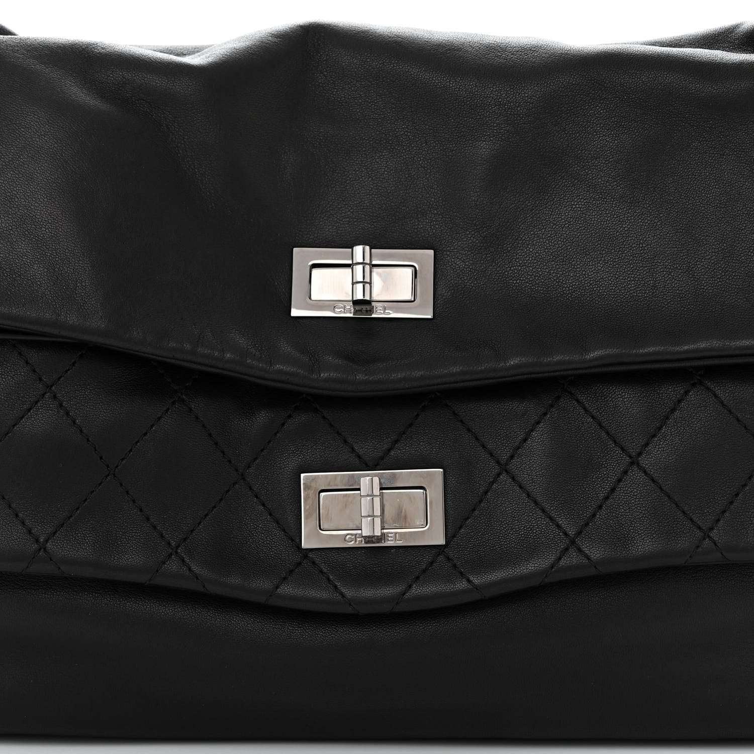 Chanel Lambskin Quilted Large Mademoiselle Double Flap Black 8 of 11