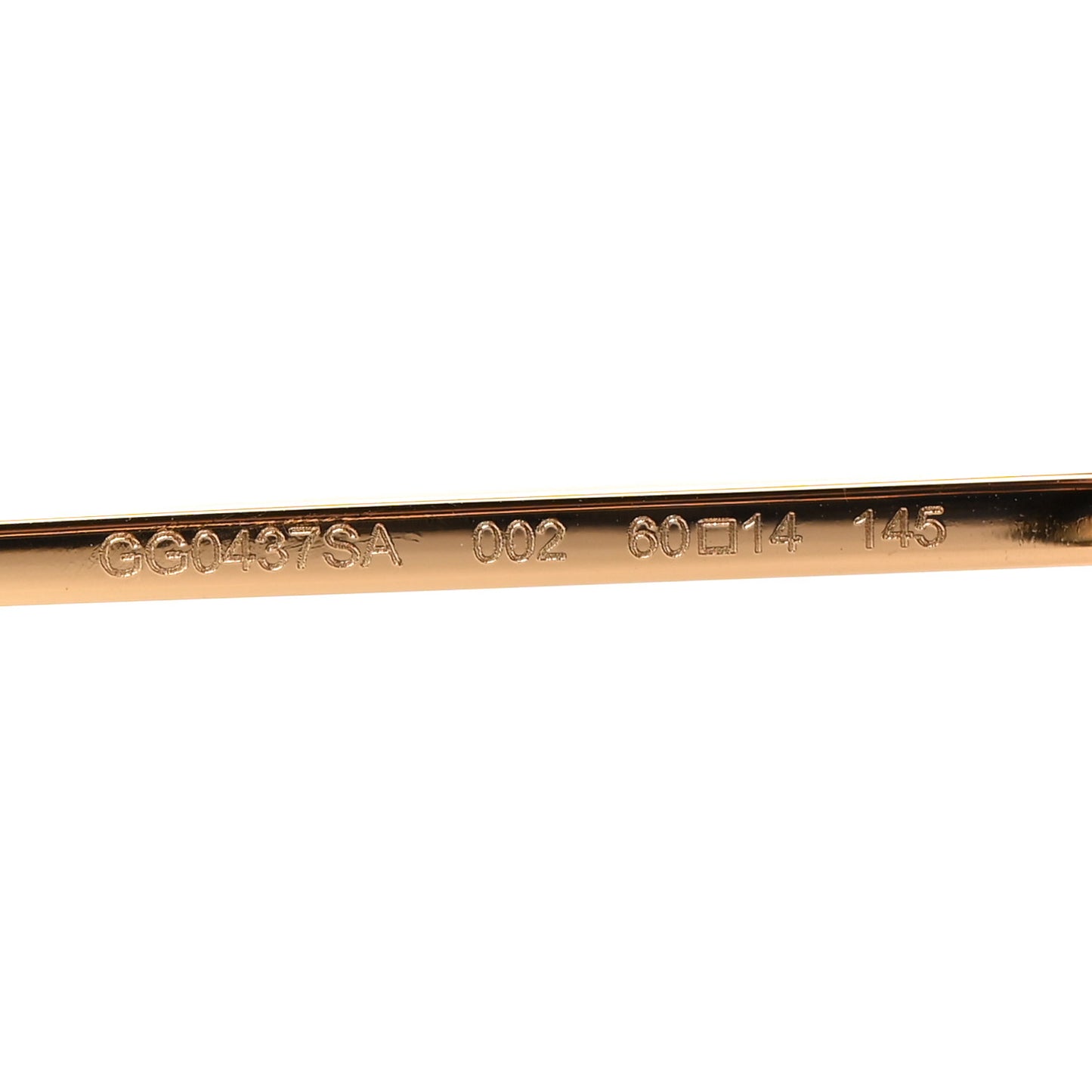 Square Frame GG0437SA Sunglasses Gold