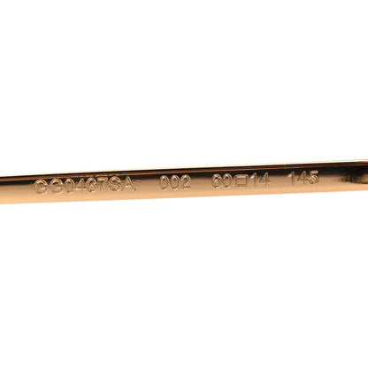 Gucci Square Frame GG0437SA Sunglasses Gold 5 of 9