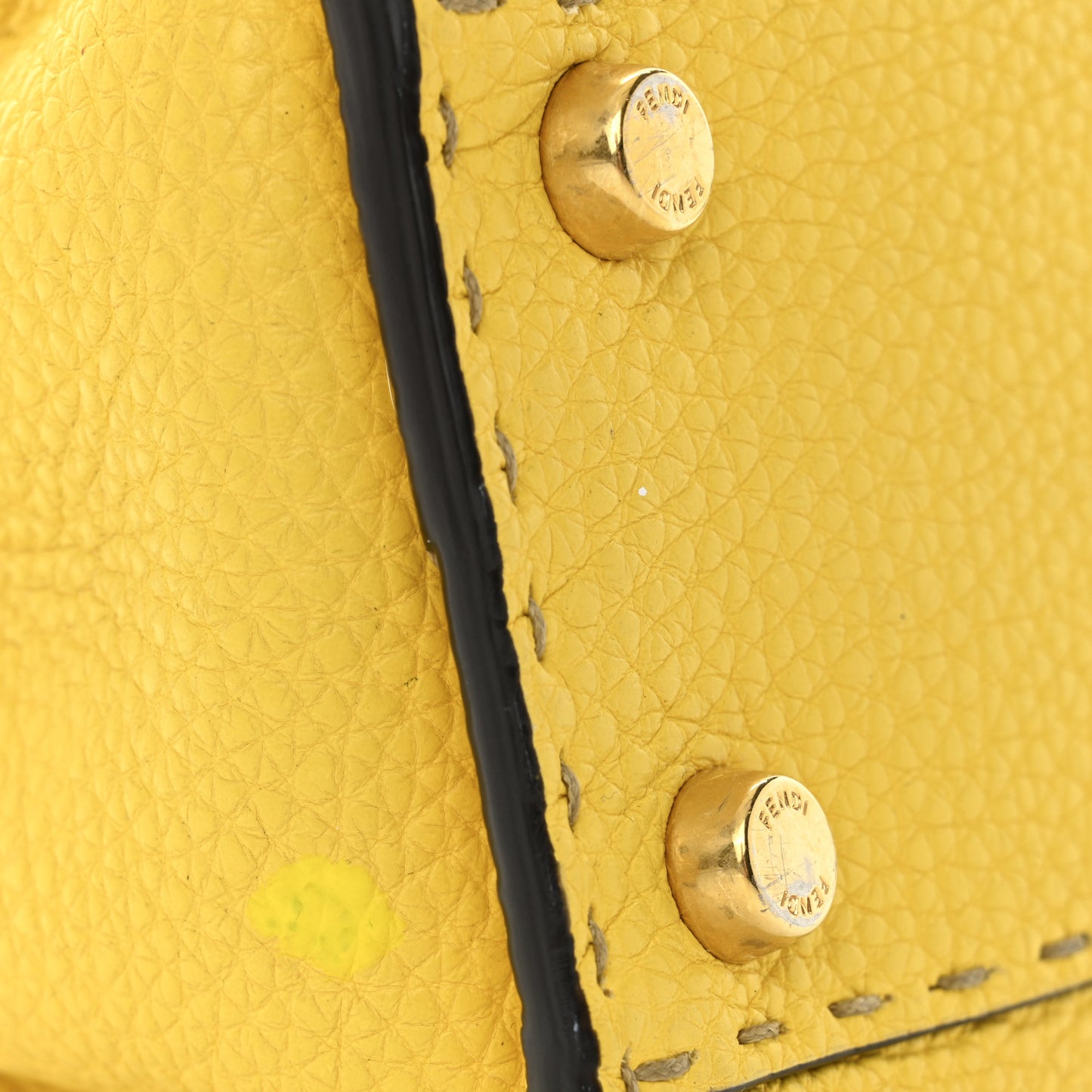 Cuoio Romano Selleria Medium Peekaboo Iconic Satchel Limone Cipria White
