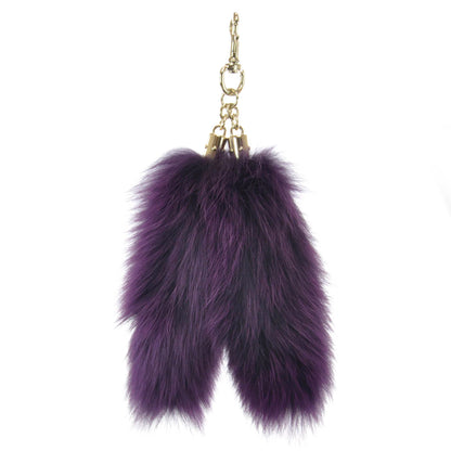 Gucci Fox Fur Charm Violet Purple 2 of 3