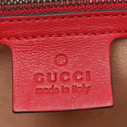 Gucci Calfskin Matelasse Medium GG Marmont Shoulder Bag Hibiscus Red 6 of 10