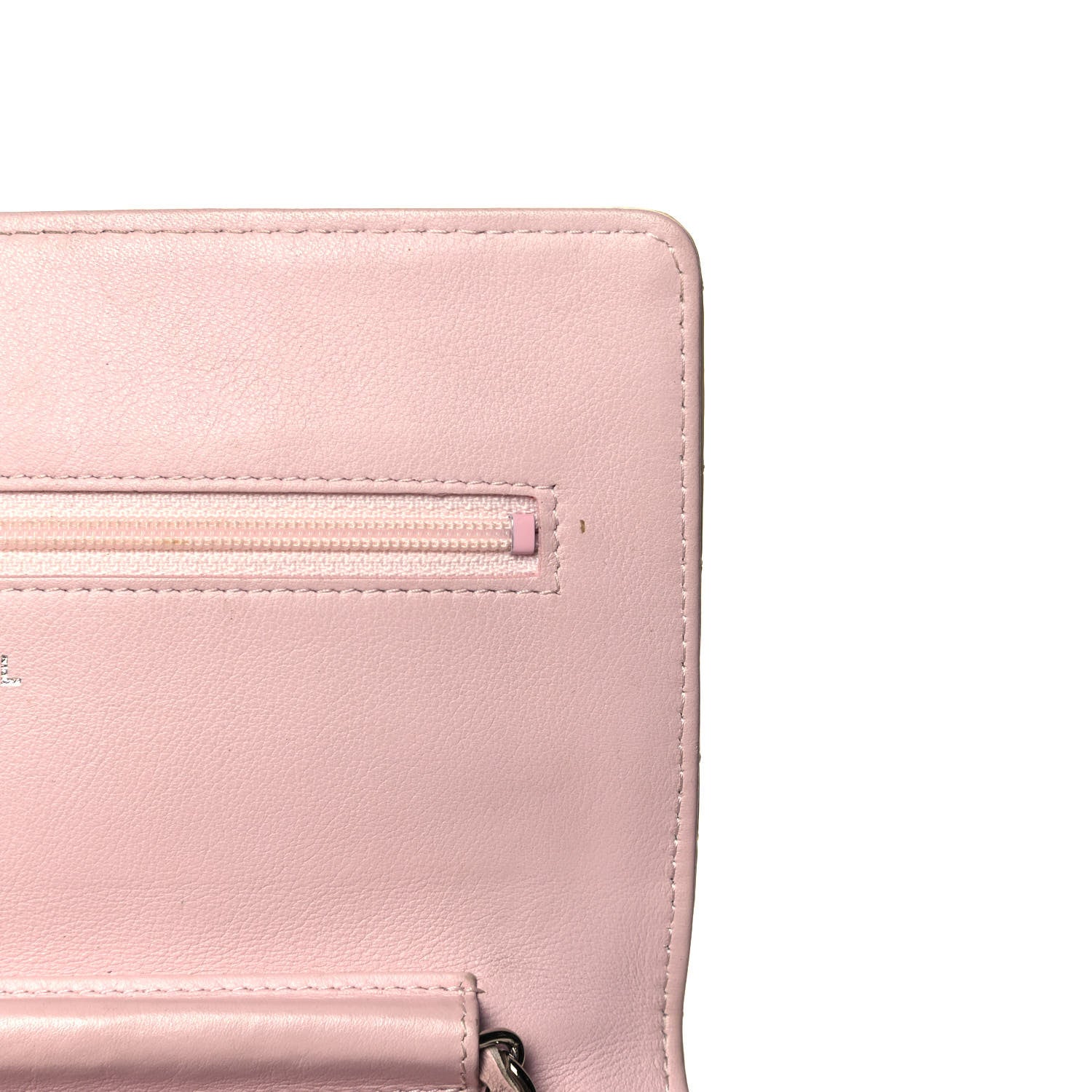 Chanel Patent Quilted Wallet On Chain WOC Pink 9 of 15