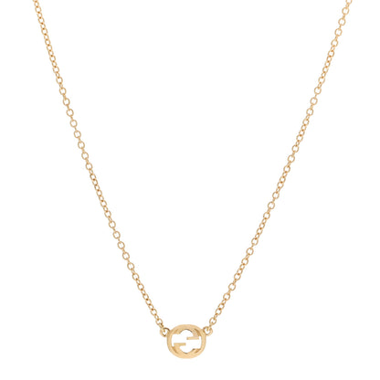 Gucci 18K Yellow Gold Interlocking Pendant Necklace 1 of 6